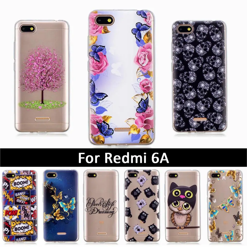 Мягкий силиконовый милый чехол из ТПУ для Xiaomi Mi Redmi 6A защитный Redmi6A чехлы