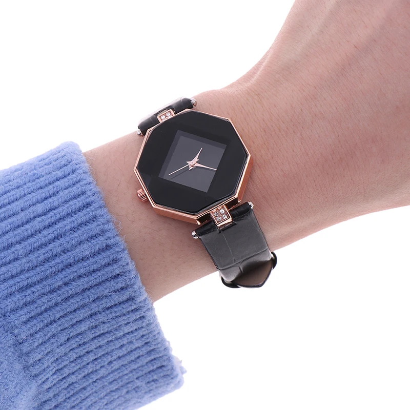 

Women's Leather Band Analog Quartz Diamond Wrist Watch Watches