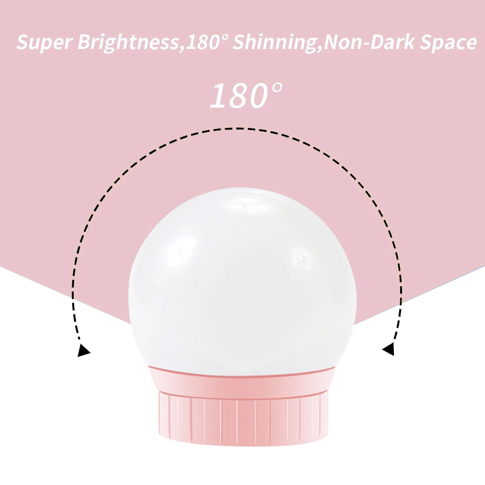 CanLing Led макияж Led-подсветка маленького зеркала 12 В косметический макияж туалетный столик 6 10 14 лампы USB затемнения ванная комната лампа настенный светильник