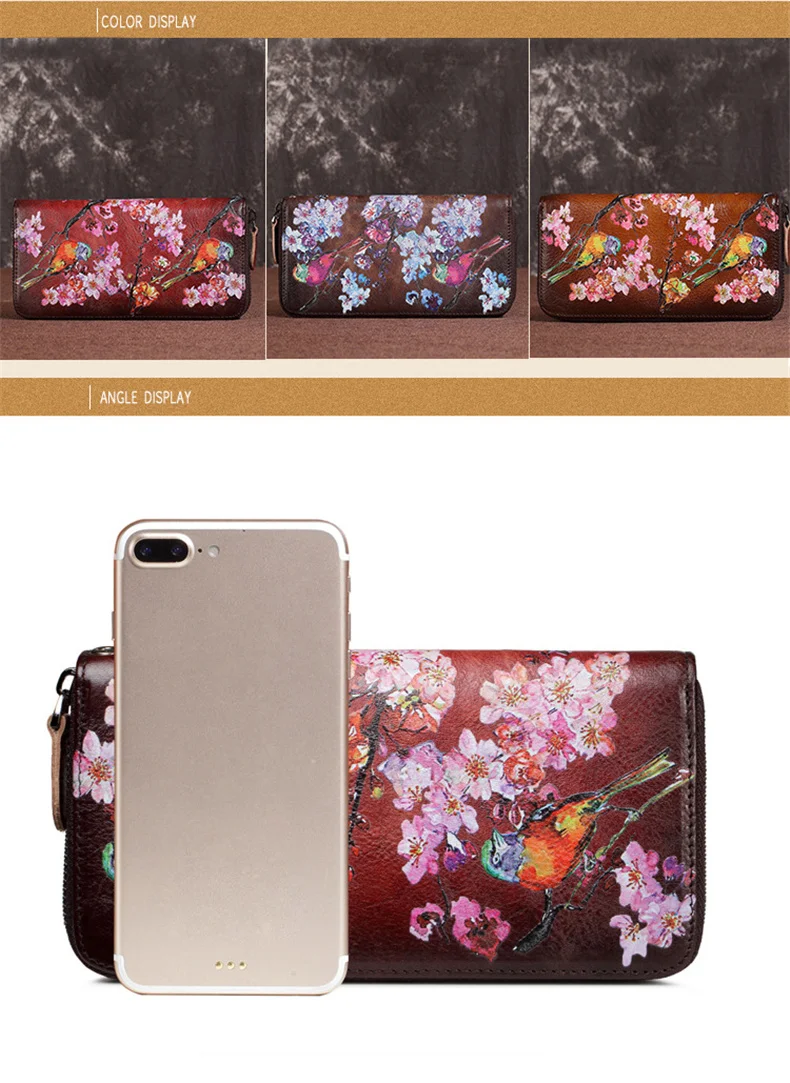 Carteiras Feminino Longo Carteira Senhora Embreagem Flor
