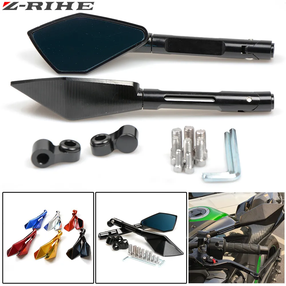 

Motorcycle Rearview Mirror CNC ALL Aluminum Case for YAMAHA FZ1 FZ6 MT-07 MT-09 MT-10 KAWASAKI ER-6N Z1000 Z750 Z900 Z650
