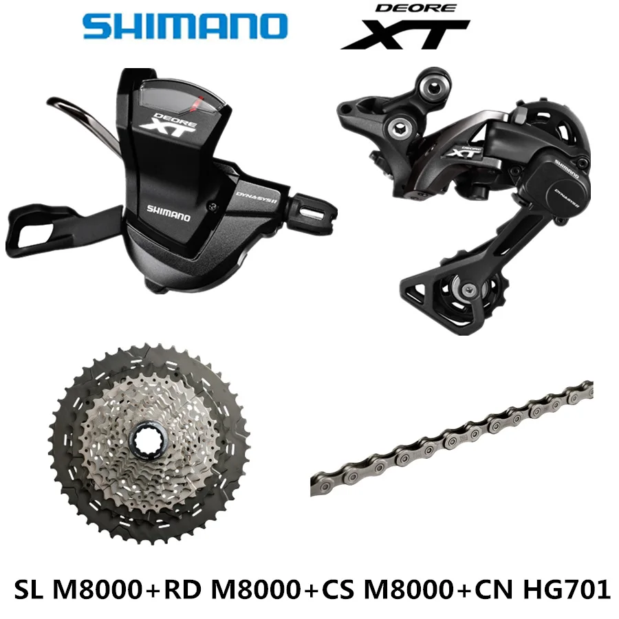 SHIMANO DEORE XT M8000 Группа Комплект горного велосипеда MTB 1x11-Speed 40T 42T 46T SL+ RD+ CS+ CN M8000 рычаг переключения передач задний переключатель