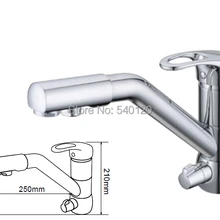 Смеситель Для кухни смеситель Ro питьевой воды фильтр Хром Закончил горячей/холодной воды 3 способ кухонный кран вода