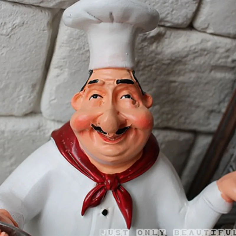 Artificial Chef Kitchen Decoration Figurines Miniatures Resin Ornament Vintage Home Decor Accessories For Restaurant Bar Shop8