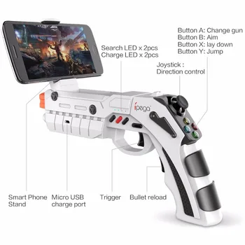 

iPega PG-9082 Bluetooth Game Gun AR Gamepad Wireless Magic Gun Handle Game Controller Joystick For iOS Android Phone