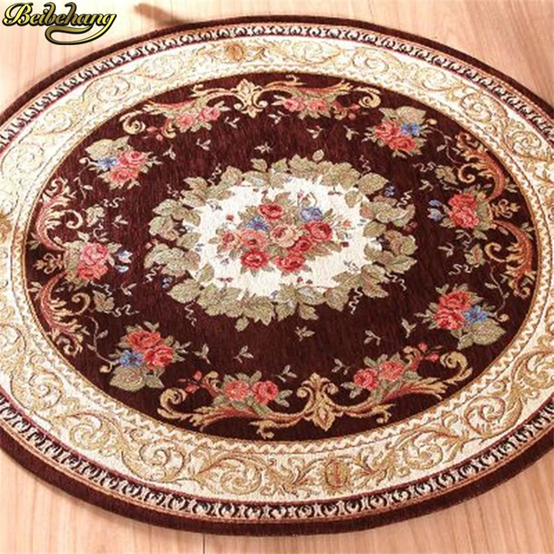 beibehang Round jacquard carpet European coffee table mats Door non