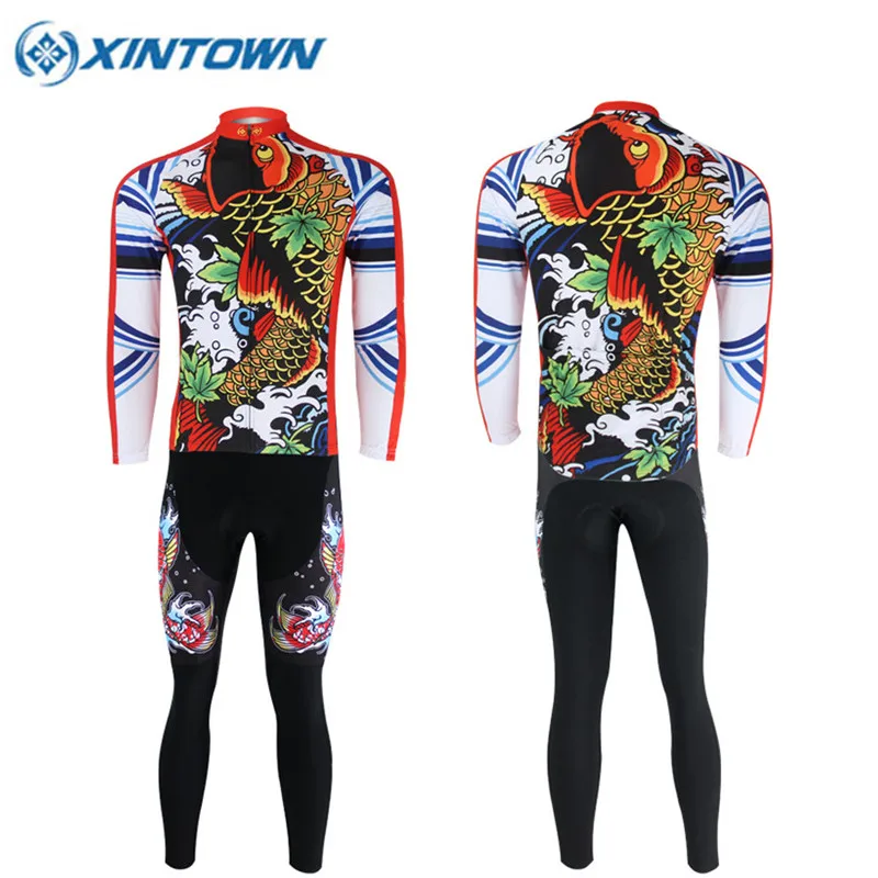 

XINTOWN New Cycling Jersey Long Sleeve Racing Bike Carp Cycling Clothing MTB Cycle Clothes Wear Ropa Ciclismo Sportswear