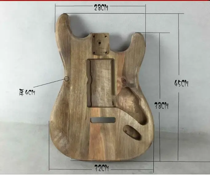 Незаконченный корпус электрогитары SSS Paulownia wood guitar Project/аксесс...
