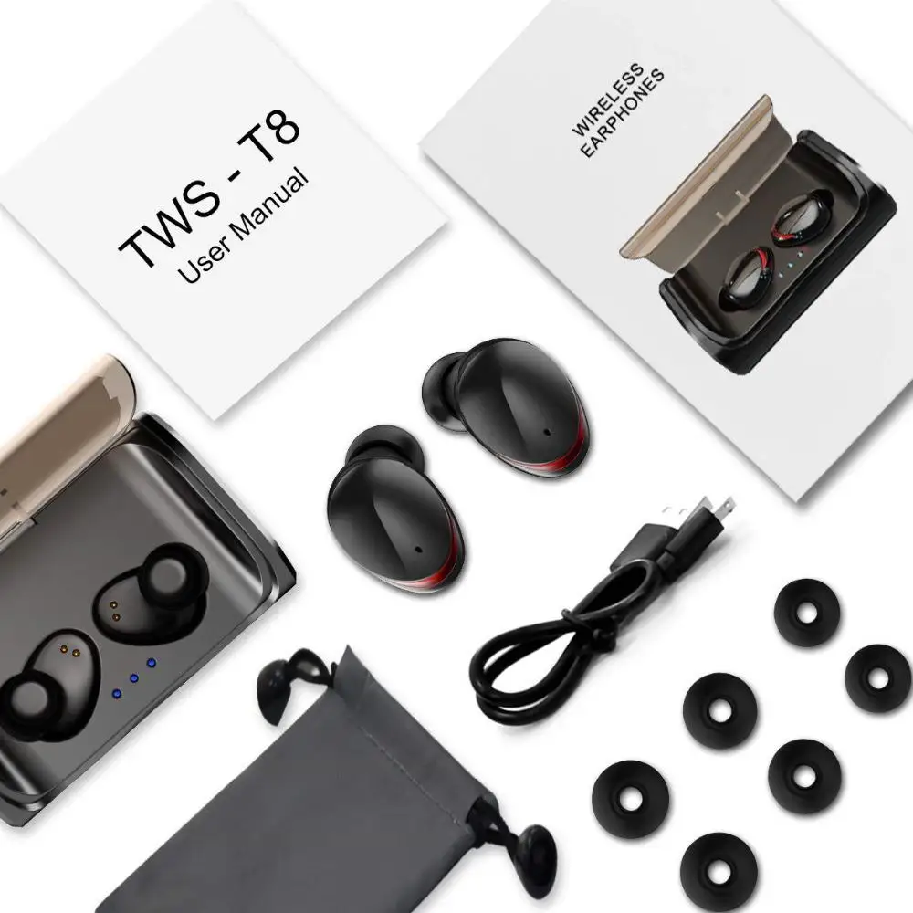 Kuulee TWS-T8 Bluetooth 5.0 Sport Headset Wireless