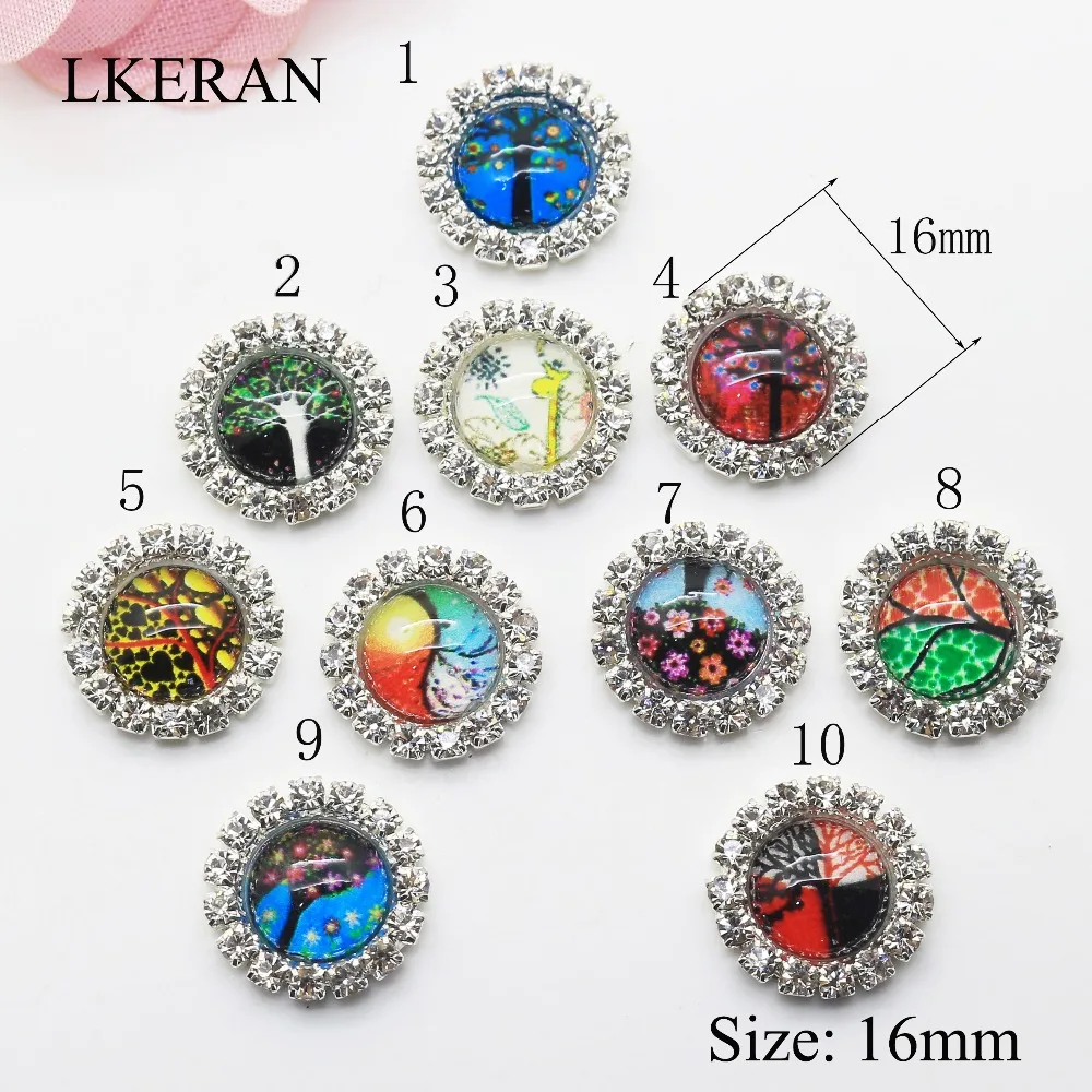 

Creative 10pcs/Lot 15mm Diamond buttons Resin Rhinestones buttons DIY Hair Accessory Decorative button
