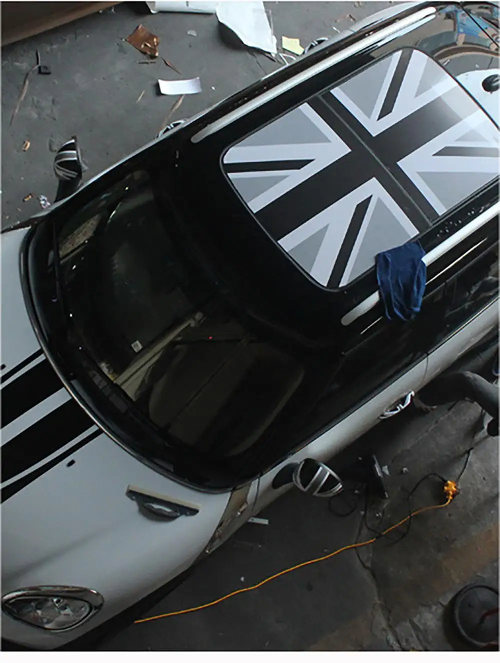 Autocollants Graphiques Gris Uk Toit Ouvrant Pour Mini Cooper