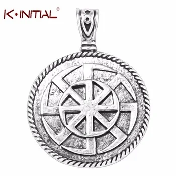 Kinitial 5pcs Antique Slavic Kolovrat Wolf Pendants Kolovrat Pendant Men Wolf Kolovrat Pagan Pendants Wolf Teen Wolves Jewelry