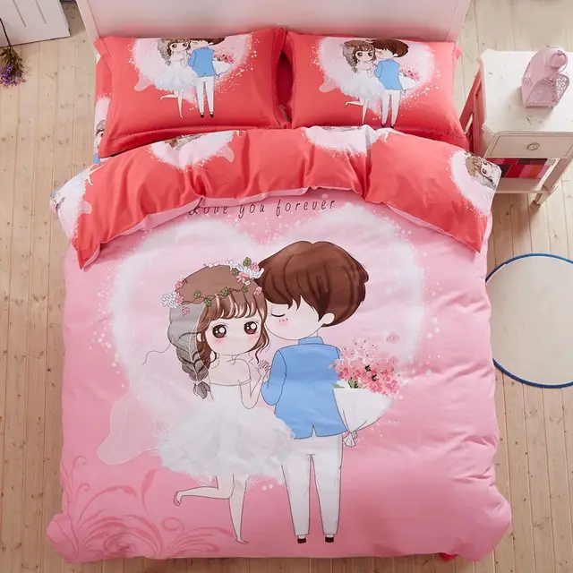 3d cartoon bedding sets full/Queen Size Cartoon characters theme 4pcs