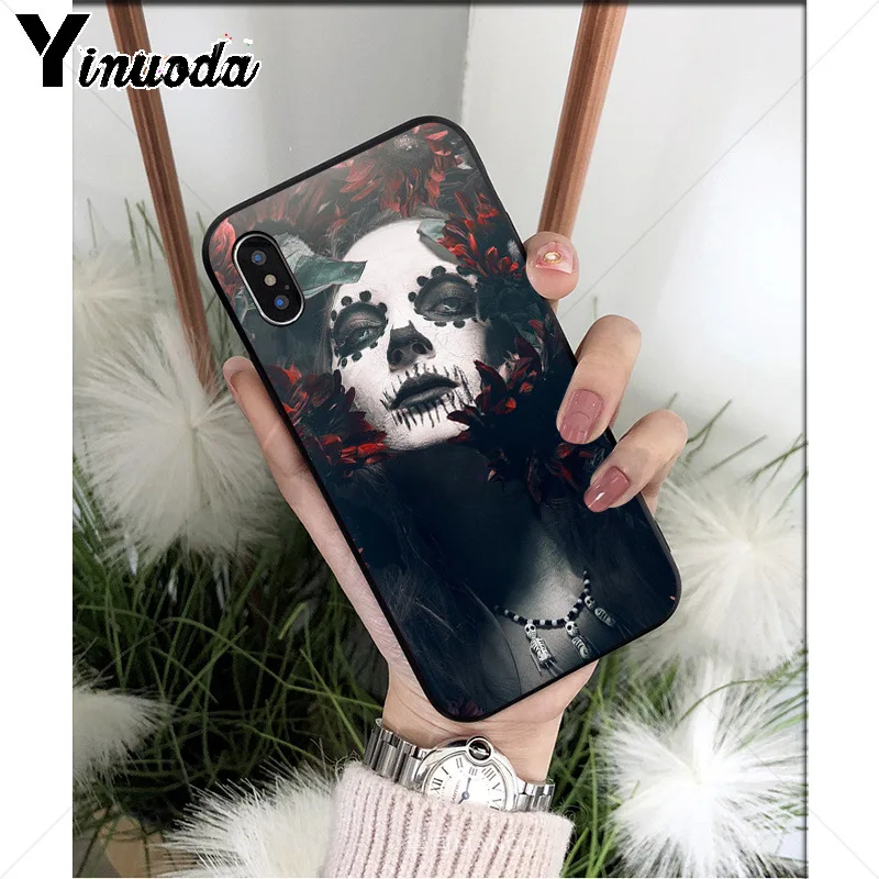 Catrina beautiful rose girl Skull Art