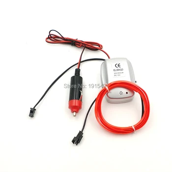 

DC12V Sound Activated Drives+1Meter 2.3mm-skirt EL wire 10 Colors Choose LED Neon Holiday Lighting For Festival Decoration