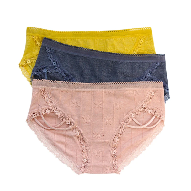 Simple pure color Floral Panties women summer thin cozy modal Quality Seamless Panties lingerie fastness women Panties NR68002C