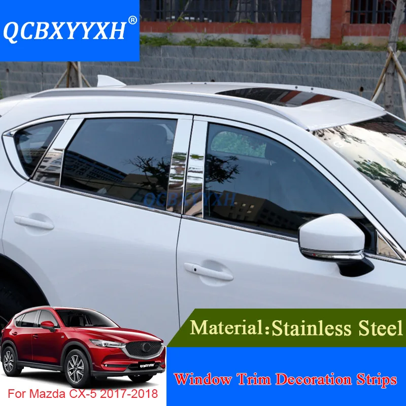 QCBXYYXH оконные декоративные полосы для Mazda CX-5- внешние украшения цехиновый аксессуар из нержавеющей стали стайлинга автомобилей