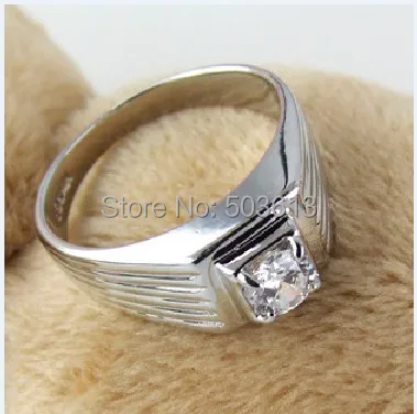 

one piece fashion alloy US7/8/9/10 Rhinestone men's metal wedding/engagement ring xydr209