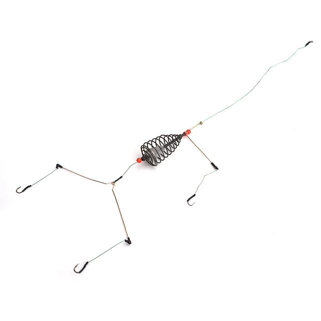 FISH KING Fishing Hook 1pc Artificial Lure Bait Cage Set