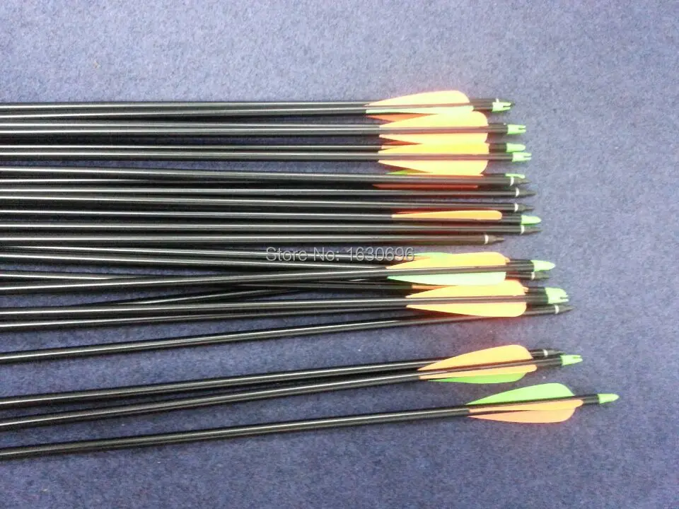 24pieces archery hunting aluminum arrows for compound bow 30 inchesin