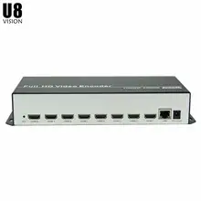U8Vision 8 In 1 H.264 HDMI To IP Video Encoder/Live Streaming Encoder/HD Encoders H264 With UDP HLS RTMP RTSP HTTP ONVIF
