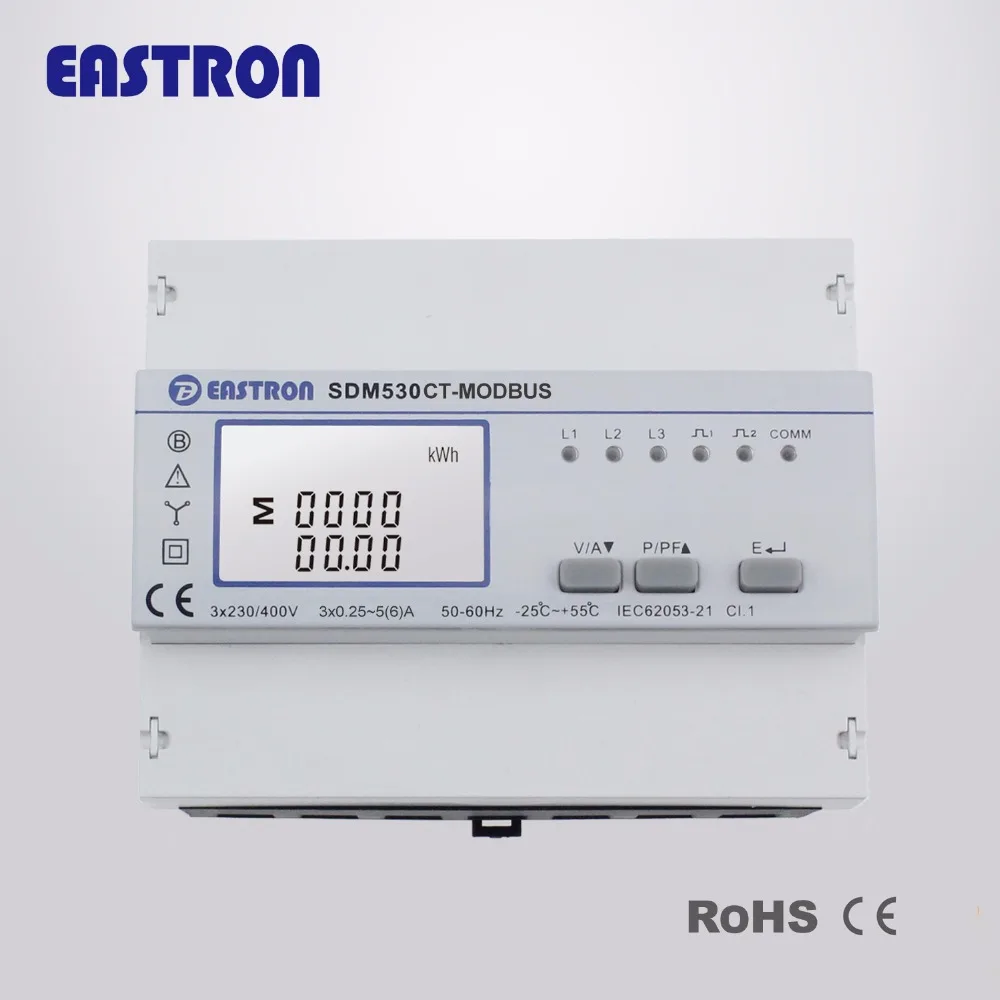 SDM530CT-Modbus+ 3 шт T24 100A/5A CT, многофункциональный анализатор мощности, 100/5A трансформатор тока(ESCT-T24), Импульсный/Modbus выход