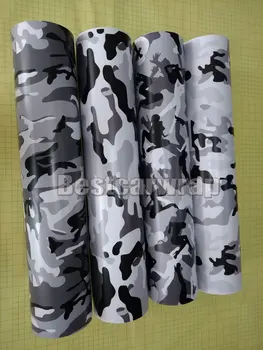 

150cmx50cm Ubran Snow camo Vinyl wrap stickers For Bike Motor laptop covering Self adhesive VINILO pellicola PROTWRAPS 59"x19"