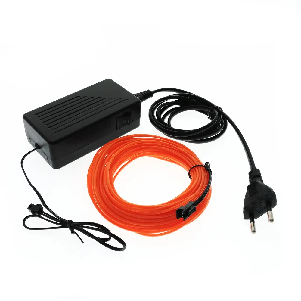 buy 10M 20M 30M 50M Neon TV Lights Dance Party Car Decor Light Neon LED lamp Flexible EL Wire Rope Tube Waterproof LED Strip 220V