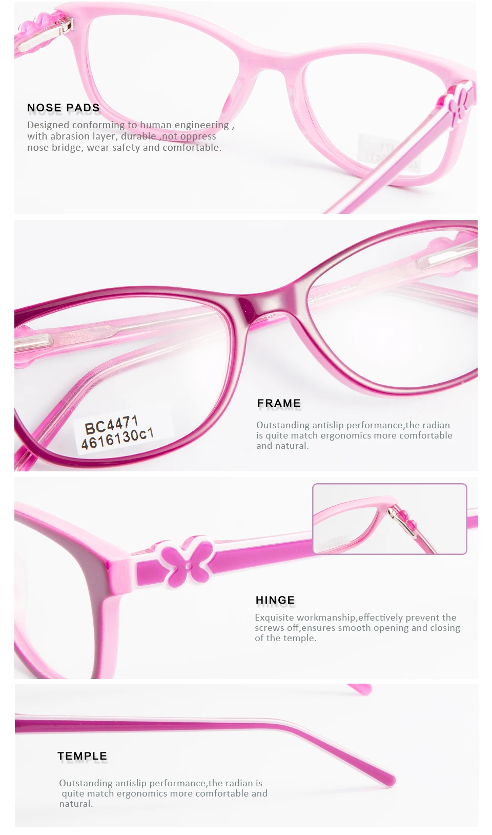 FEIDA оптические детские очки в оправе ацетат прозрачные очки дети гибкие защитные поддельные очки с диоптриями рамка bc4471