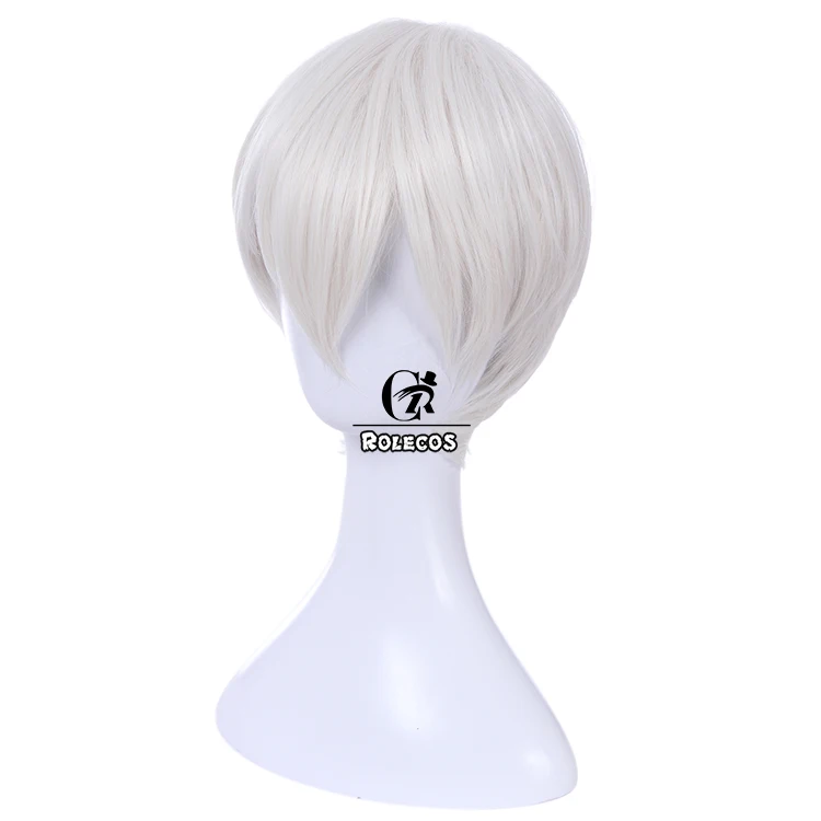 Rolecos аниме Косплэй одежда с надписью «Tokyo Ghoul: re Косплэй для косплея канеки кэна, Головные уборы белые волосы 30 см/11,81 дюймов аксессуары Косплэй синтетические волосы