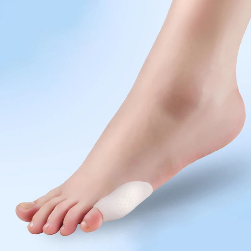 2 пары силиконовая Уход за ногами Корректор осанки болезненные рельеф массажные носки с отдельными пальцами пальцев ног ортопедическая