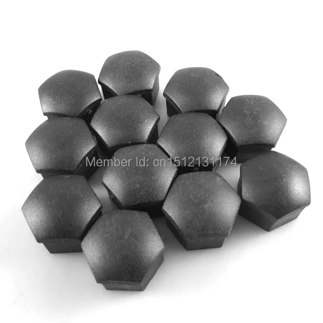 20x Black Wheel Lug Nut Center Cover Caps + for Audi A1 A3 A4 A5 A6 A7