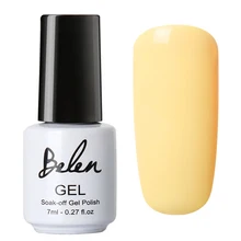 Belen 7 мл чистый цвет Макарон УФ светодиодный Гель-лак для Ногтей Стойкий Гибридный лак замачиваемый Полупостоянный лак основа Топ