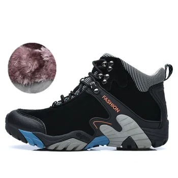 

Winter Outdoor High Top Waterproof Running Shoes Women Genuine Leather ladies Breathable Running Sneakers Women Plus Big Size