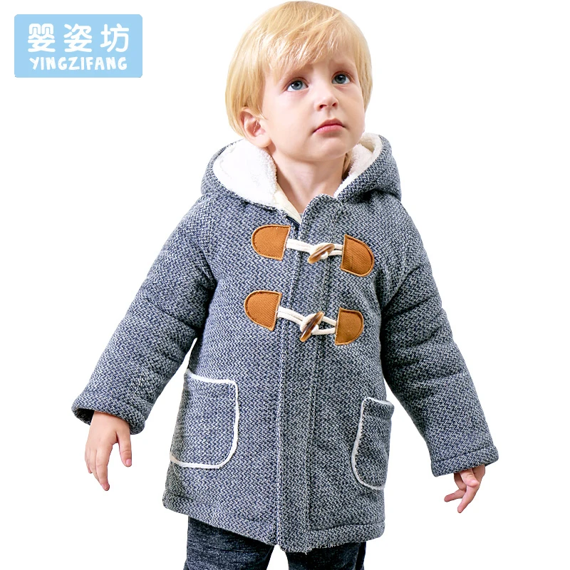 

2017 Casual Toddler Winter Little Boys Casual Style Cotton Thick Hooded Coat Baby Winter Jacket Children Jackets Outerwear