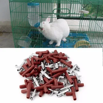 

30pcs Home Use Automatic Nipple Water Feeder Waterer Drinker Poultry Feeder For Rodents Mouse Bunny Rabbit Farm Animal Supplies