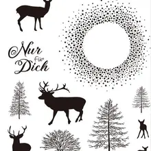 Forest and deer Transparent Clear Silicone Stamp Seal DIY Scrapbooking photo Album Decorative A0678