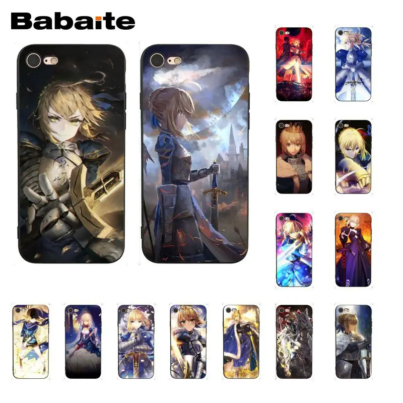 Чехол Fate Zero Stay Night Saber для телефона iphone 11 12 Pro Max 8 7 6 6S Plus X XS MAX 5 5S SE XR 12mini|Бамперы| |