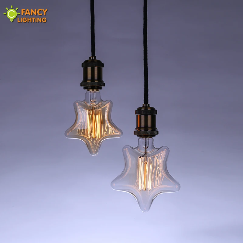 Винтаж декоративный светильник лампочка E27 Mini/Big Star лампада Ретро 220 В 40 Вт edison светодиодная лампа для дома/мебель для спальни/мебель для гостиной промышленный Настенный декор
