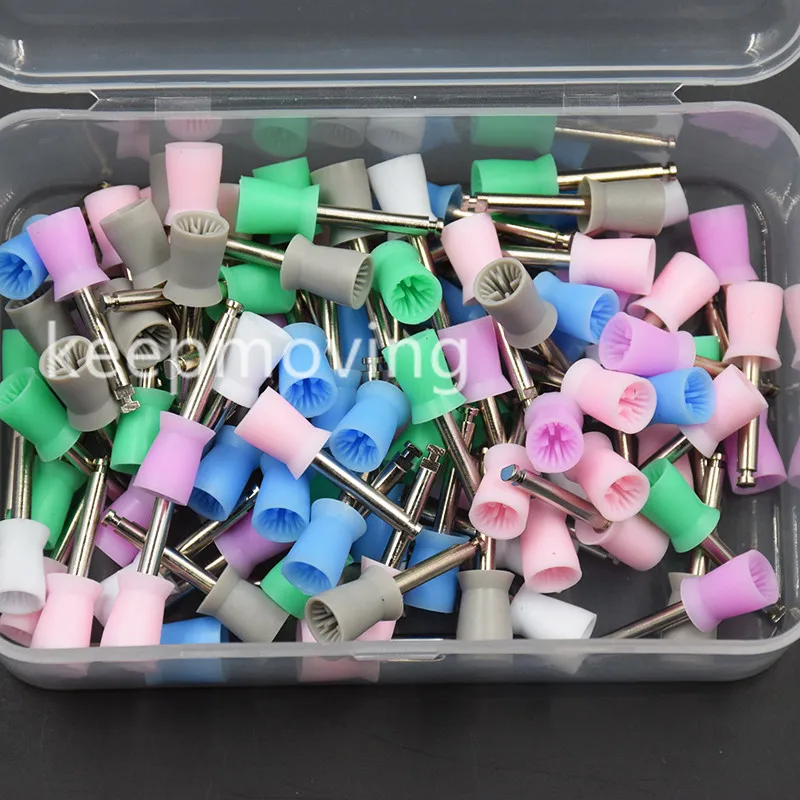 

1000 Pcs Dental Latch Polisher Rubber Polishing Prophy Cup Bowl Brushes 4 Webbed Color Mixed