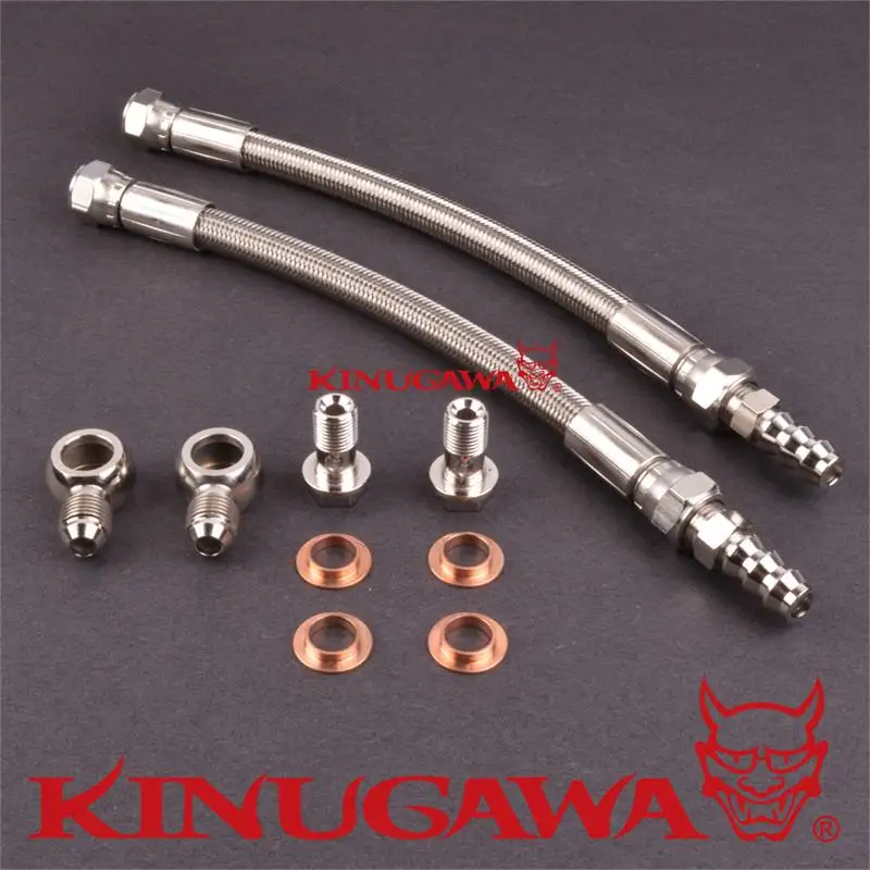 Kinugawa Turbo линия воды комплект 20 см 6AN M12x1.5mm банджо Тип для VOLVO TD04/Garrett GT12