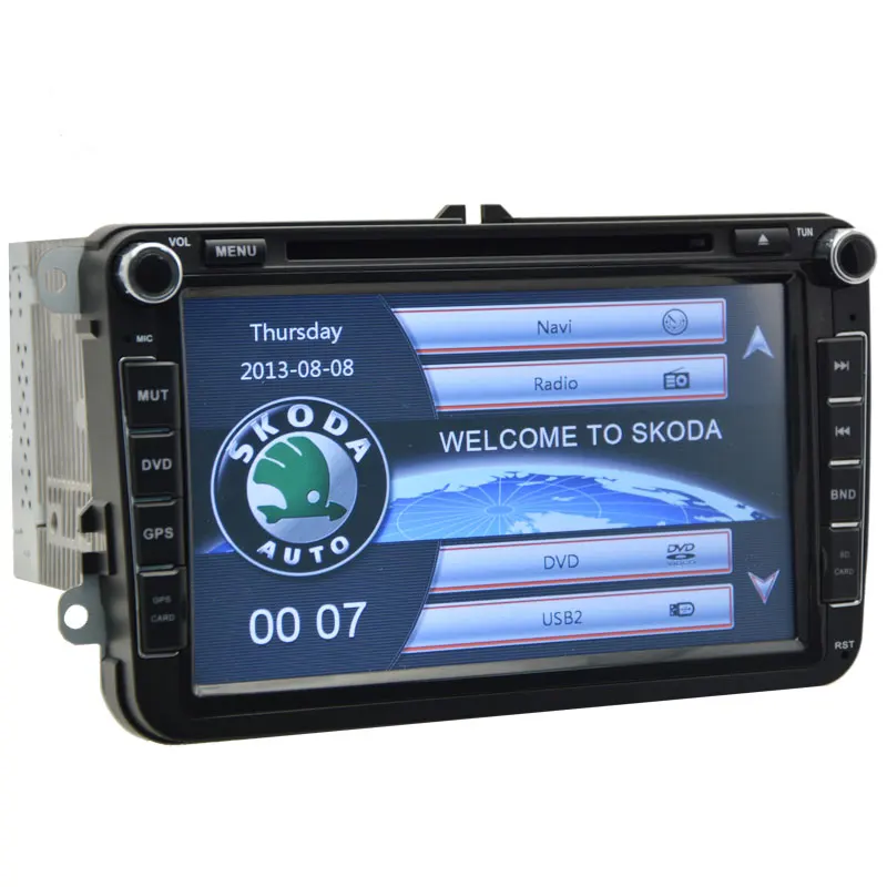 2 DIN Автомобильный мультимедийный dvd-плеер с gps навигационной системой для Skoda Fabia Praktic Roomster Octavia Yeti Superb головное устройство стерео