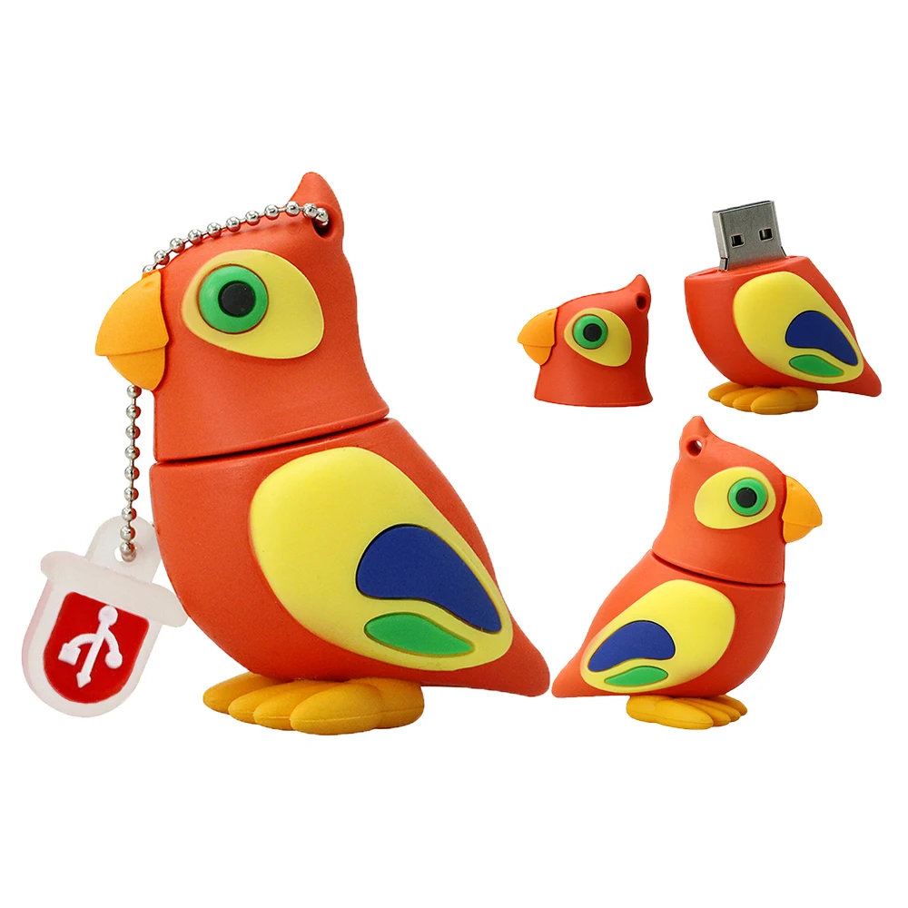 USB флеш накопитель в виде попугая 256 ГБ 4 8 16 32 64 128 ГБ|64gb pen drive|usb flash drive 4gbflash |