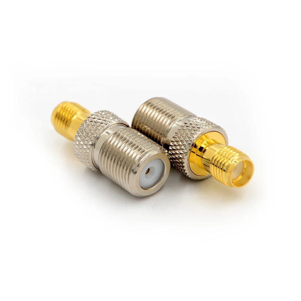 

1/2PCS Female F Type Jack To SMA Female Plug Straight RF Coax Adapter F To SMA Convertor F Female to SMA Female Connector