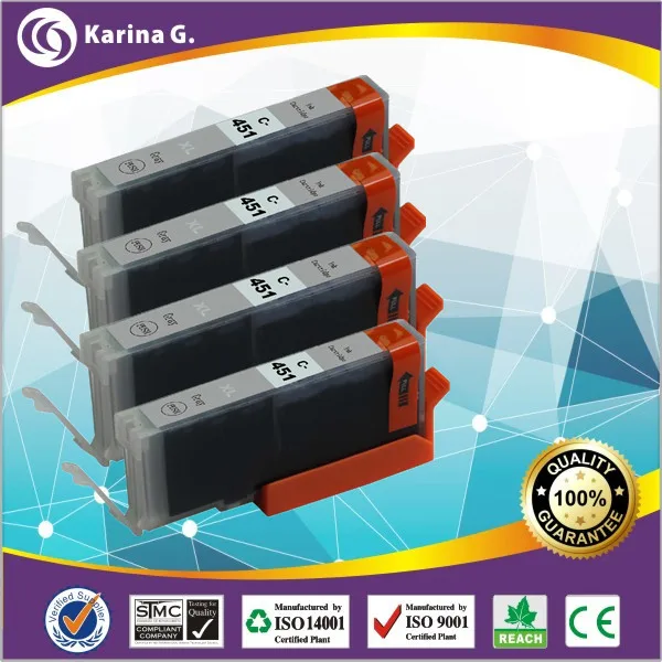 4XGrey printer Cartridge for CANON PIXMA MG7540 IP8740 MG6340 MG7140 CLI 451GY XL-in Ink