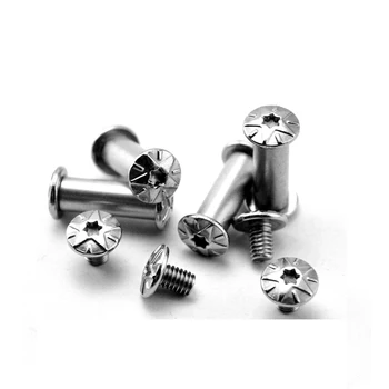 

Knife screw Pentagram Five star pattern inner hexagon Handmade Knife Produce Handle rivet screw 5MM 6MM diameter steel screw