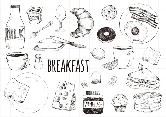 

Breakfast stamp Clear Stamp for Scrapbooking Transparent Silicone Rubber DIY Photo Album Decor w127