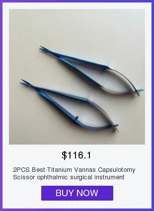 140mm com Pinças Oftálmicas da Cirurgia dos Círculos de 0.5mm Pinça Oftálmica Titanium Scissor 9 High Quality Beleza e saúde