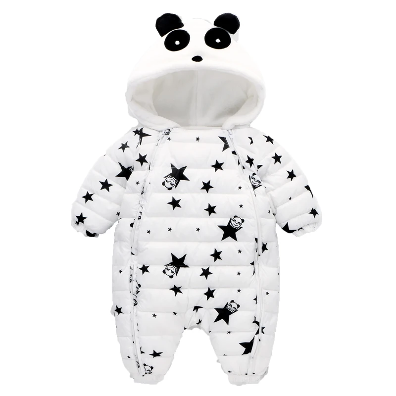 

Warm Autumn/Winter Baby Rompers Overalls Clothes Jumpsuit Panda Newborn Girl Boy Cotton Down Snowsuit Kids infant Snow Wear