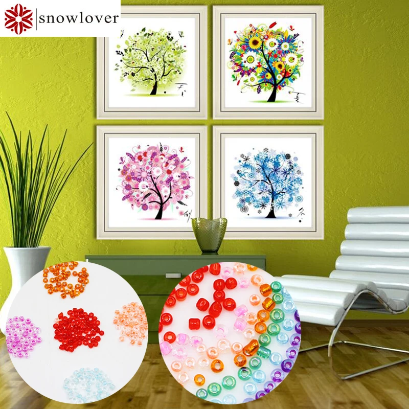 

Snowlover,beads,Needlework,DIY,bead Cross stitch ,Embroidery stitch,Precise Printed painting,plant Pattern cross,Four tree
